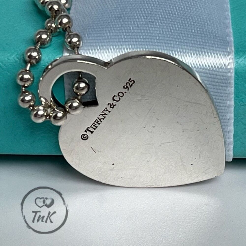 Tiffany & Co. Beaded 34” Chain Return to Tiffany Heart Tag Necklace in Silver - Picture 7 of 16